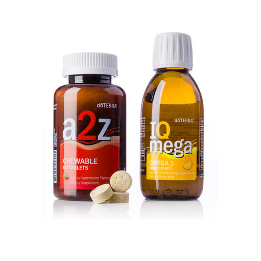 Pack dōTERRA a2z Mastigável & IQ MEGA